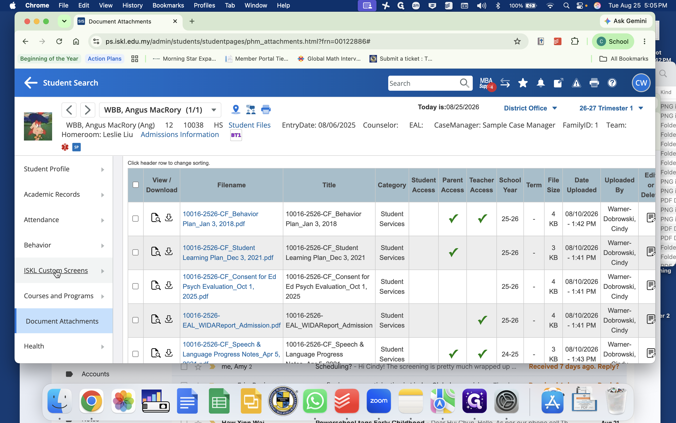Step #5: Click ISKL Custom Screens in the left navigation menu.