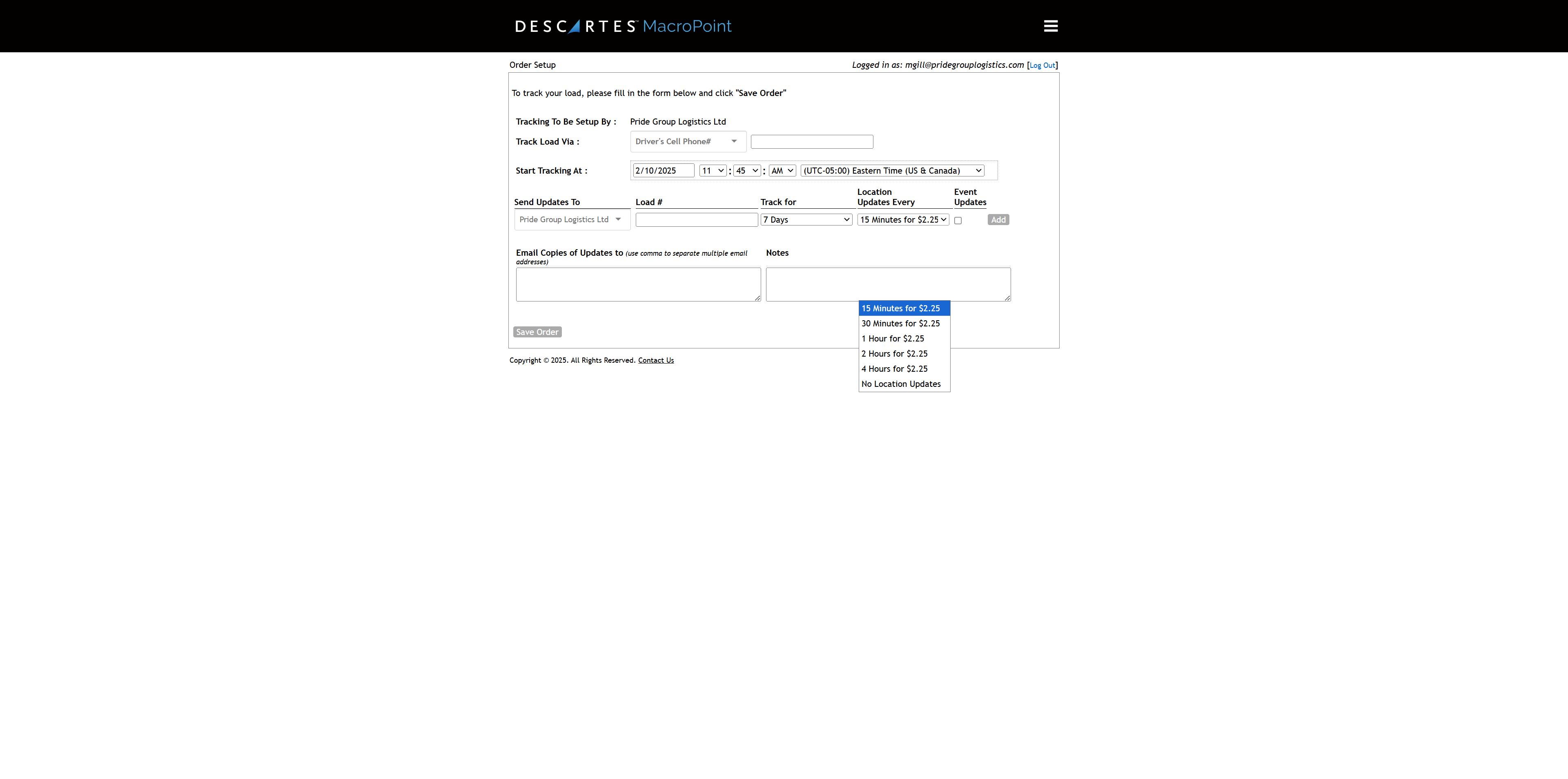 Step #5: Click on Location updated every 30 mins.