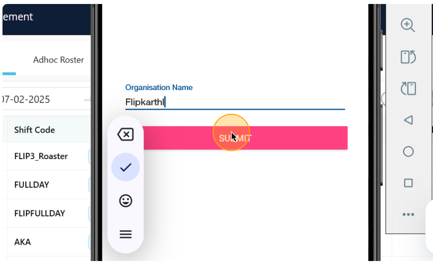 Step #11: Kindly enter the name of the organization and then click on 'Submit.'