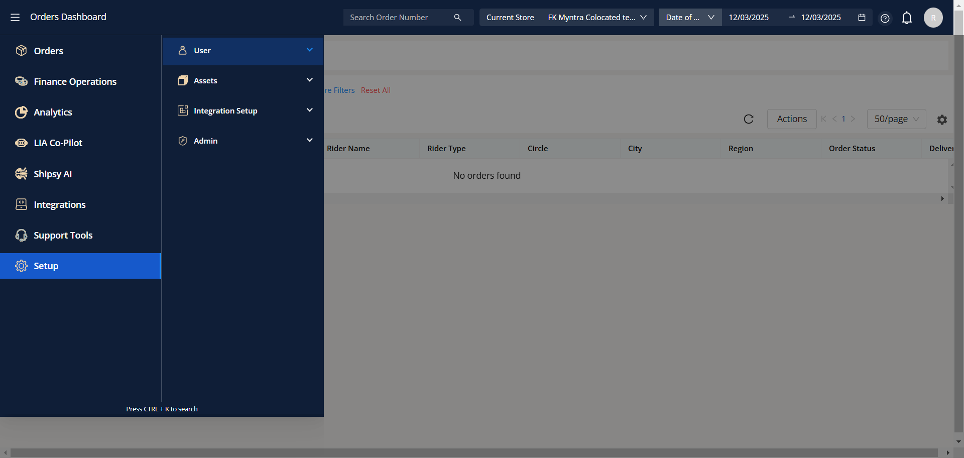 Step #6: In the setup section, kindly choose the 'Users' option.