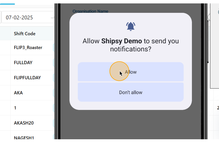 Step #14: Please select 'Allow' to enable notifications.