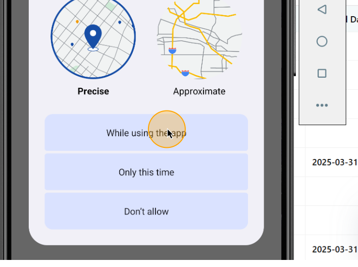 Step #13: Kindly enable location permissions to allow access to your current location.