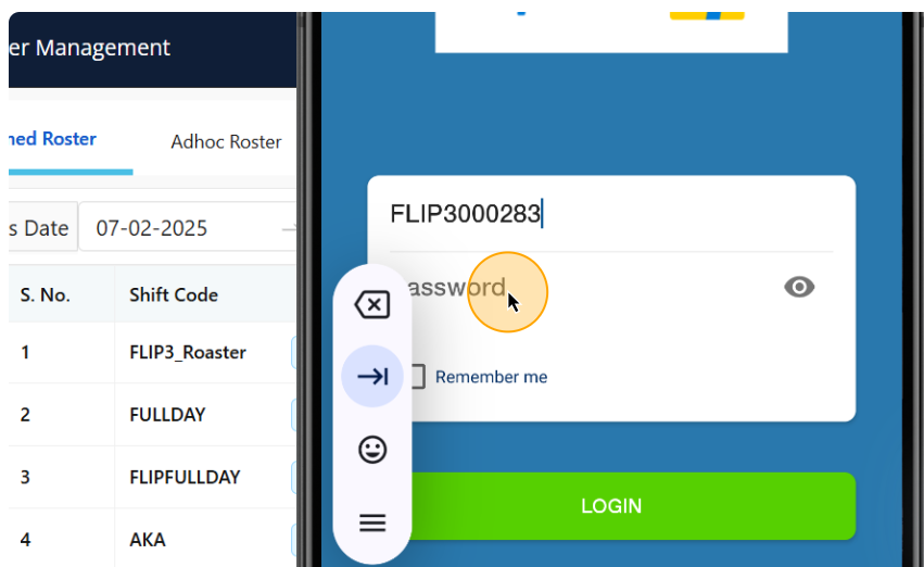 Step #23: Please share the password required for login.