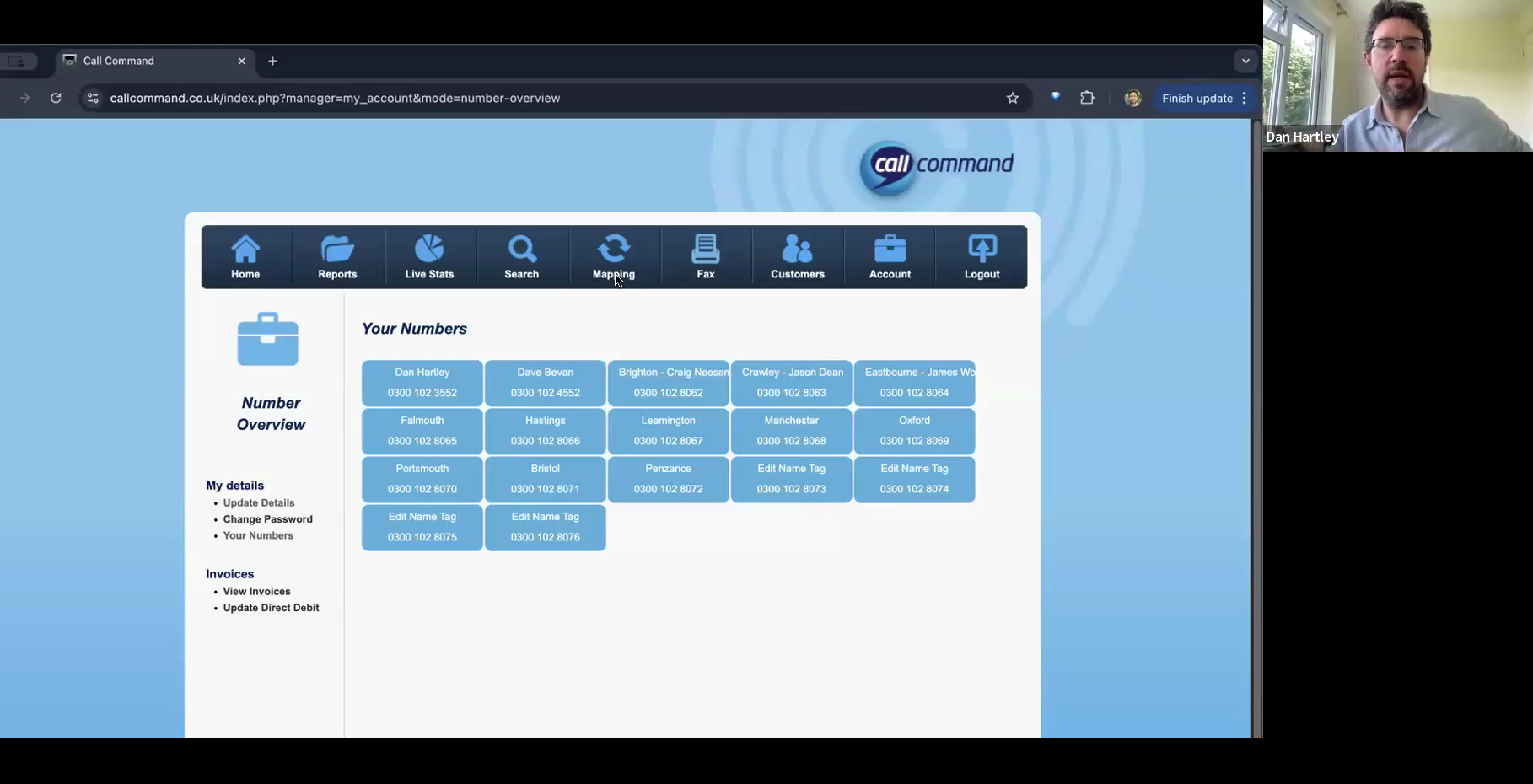Step #11: Click the Mapping icon in the main navigation bar.