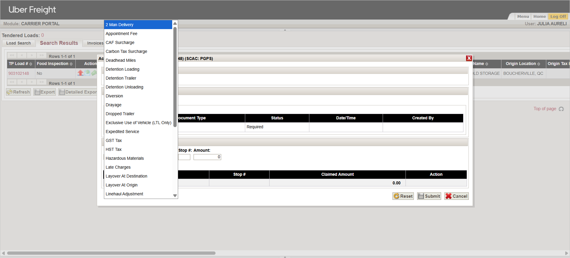 Step #8: Step 2: Select the charge type from the drop down menu.