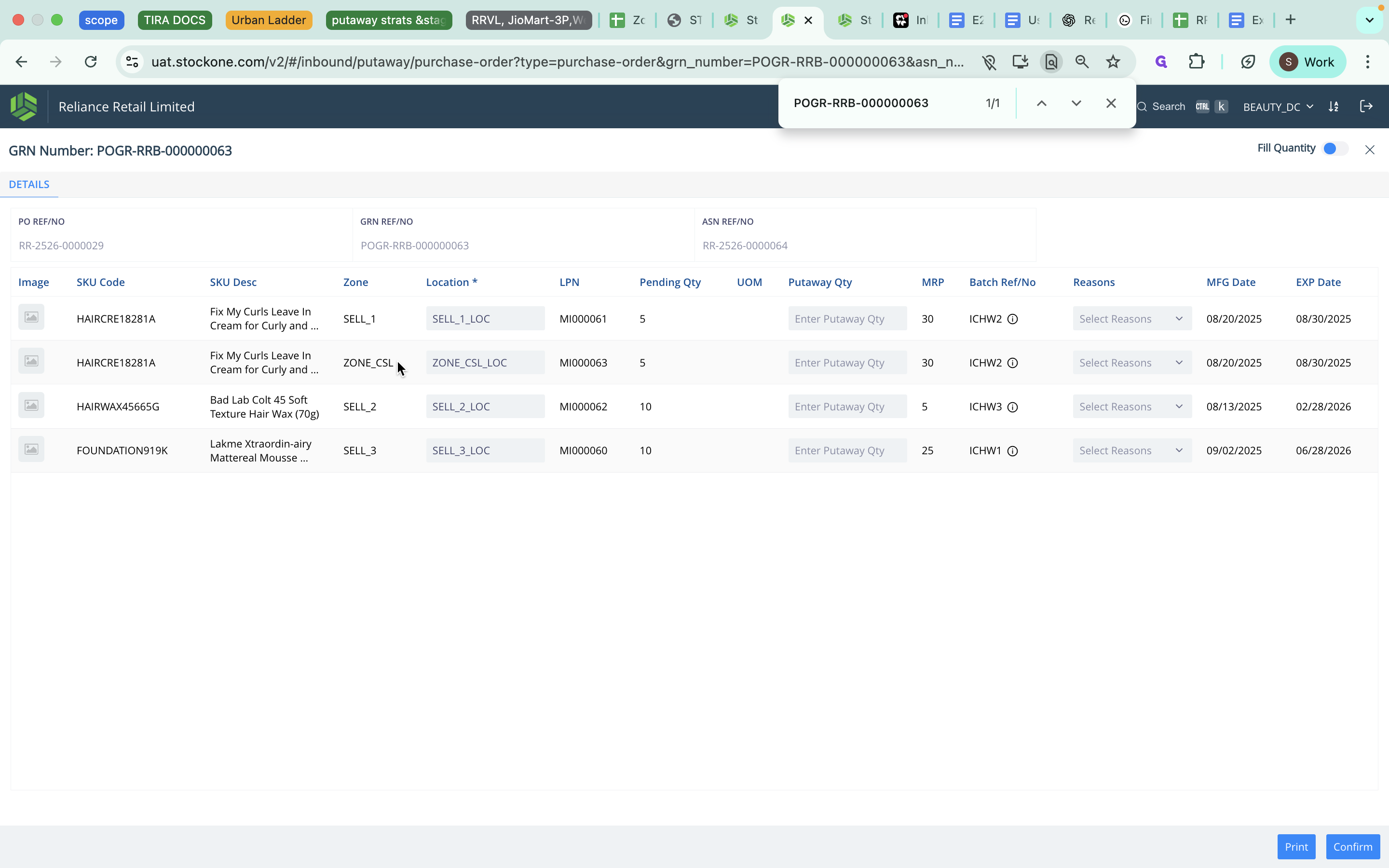 Step #15: This location (ZONE_CSL_LOC) has been configured for Near Expired goods.