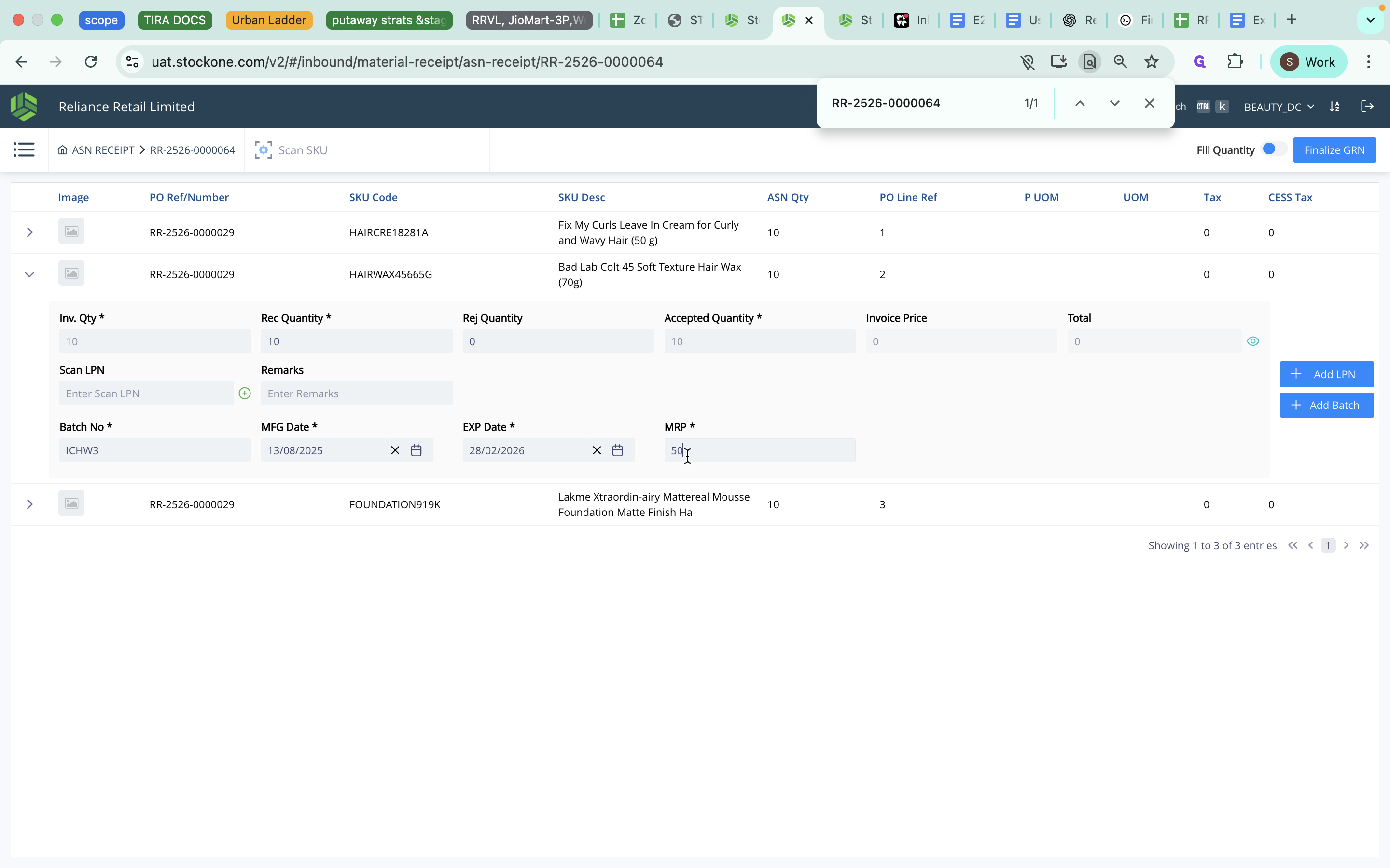 Step #6: Change the MRP to trigger validation on MRP