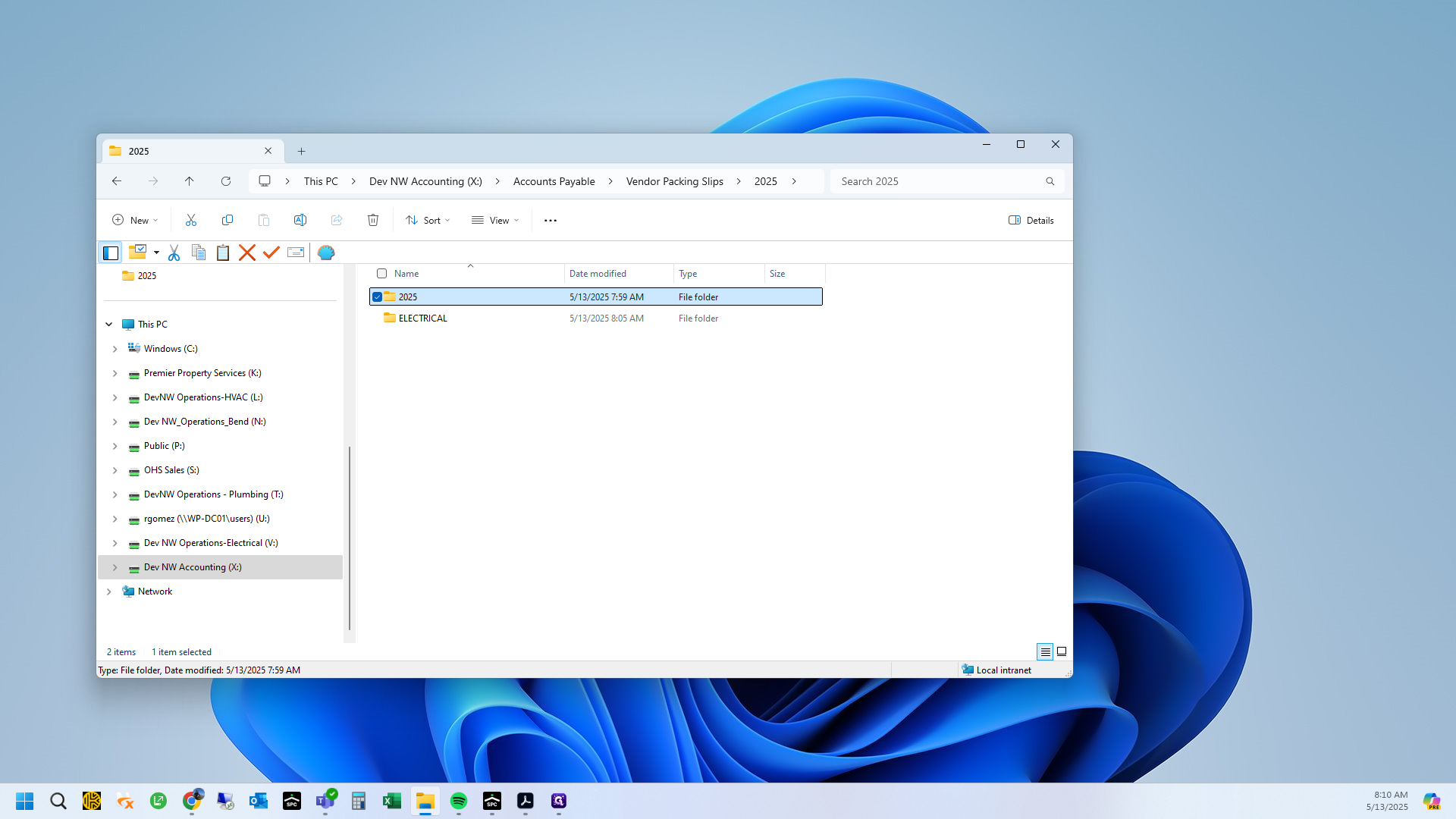 Step #4: Double-click on "2025"