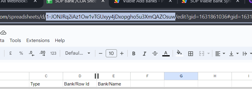 Step #25: Copy the Sheet ID