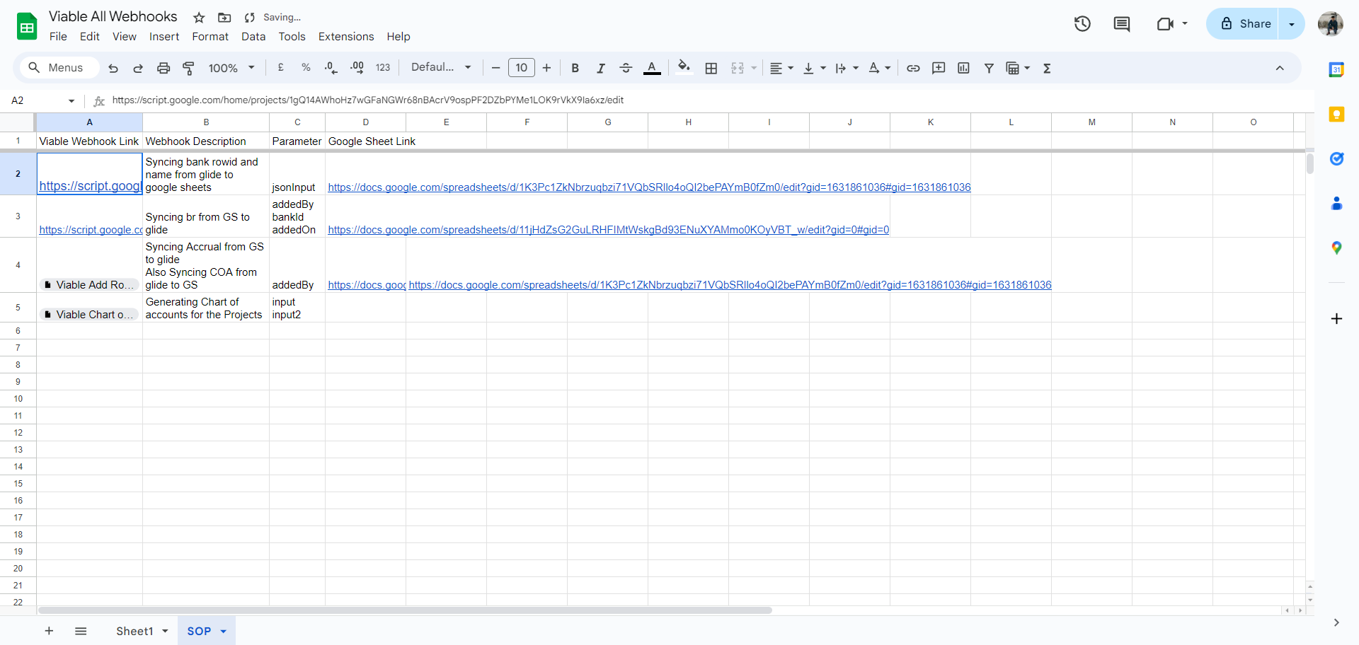 Step #17: Copy the URL for the script and Paste here