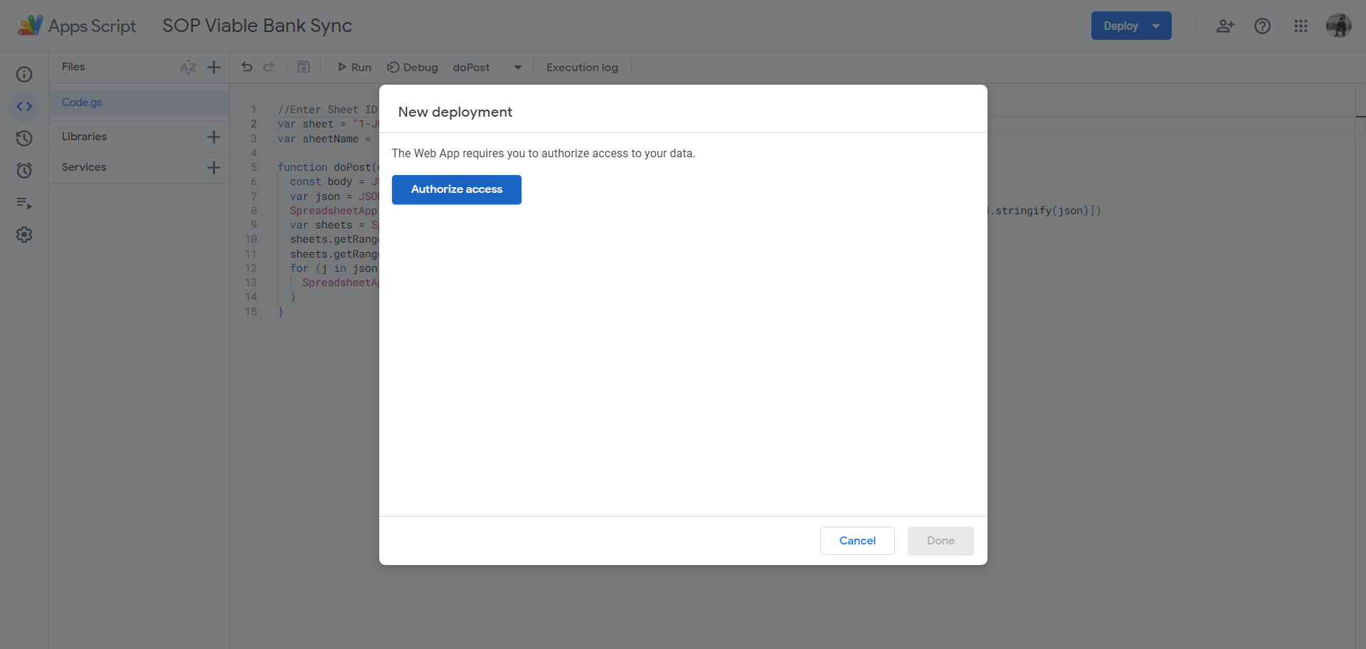 Step #36: Click on "Authorize access"