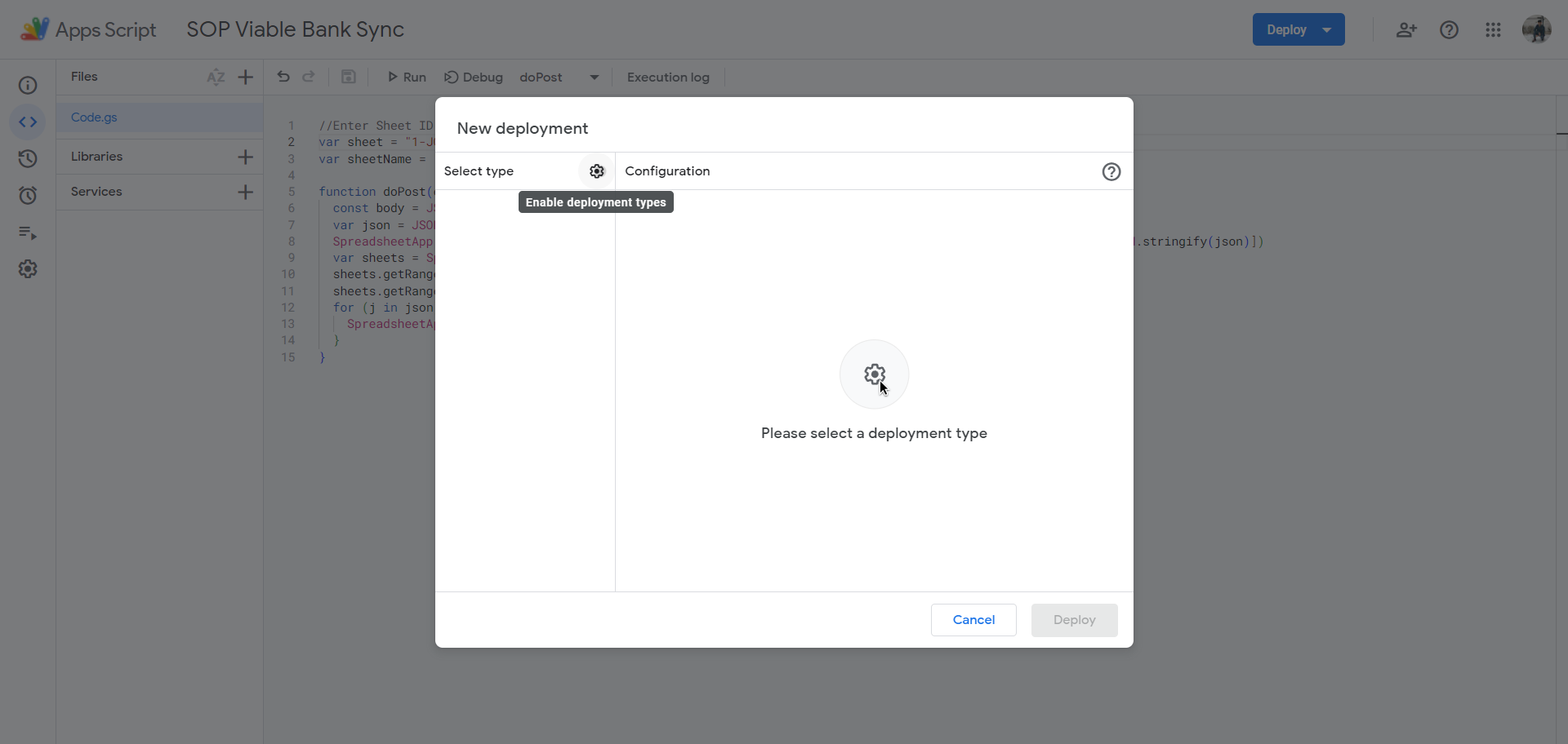 Step #31: Click on "Gear Icon"