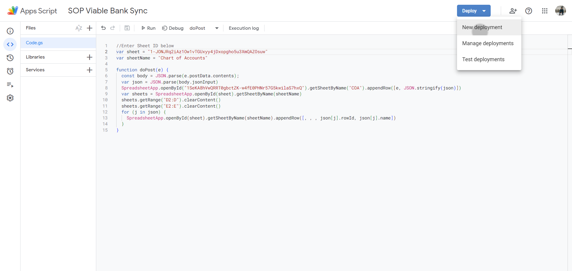 Step #30: Click on "New deployment"