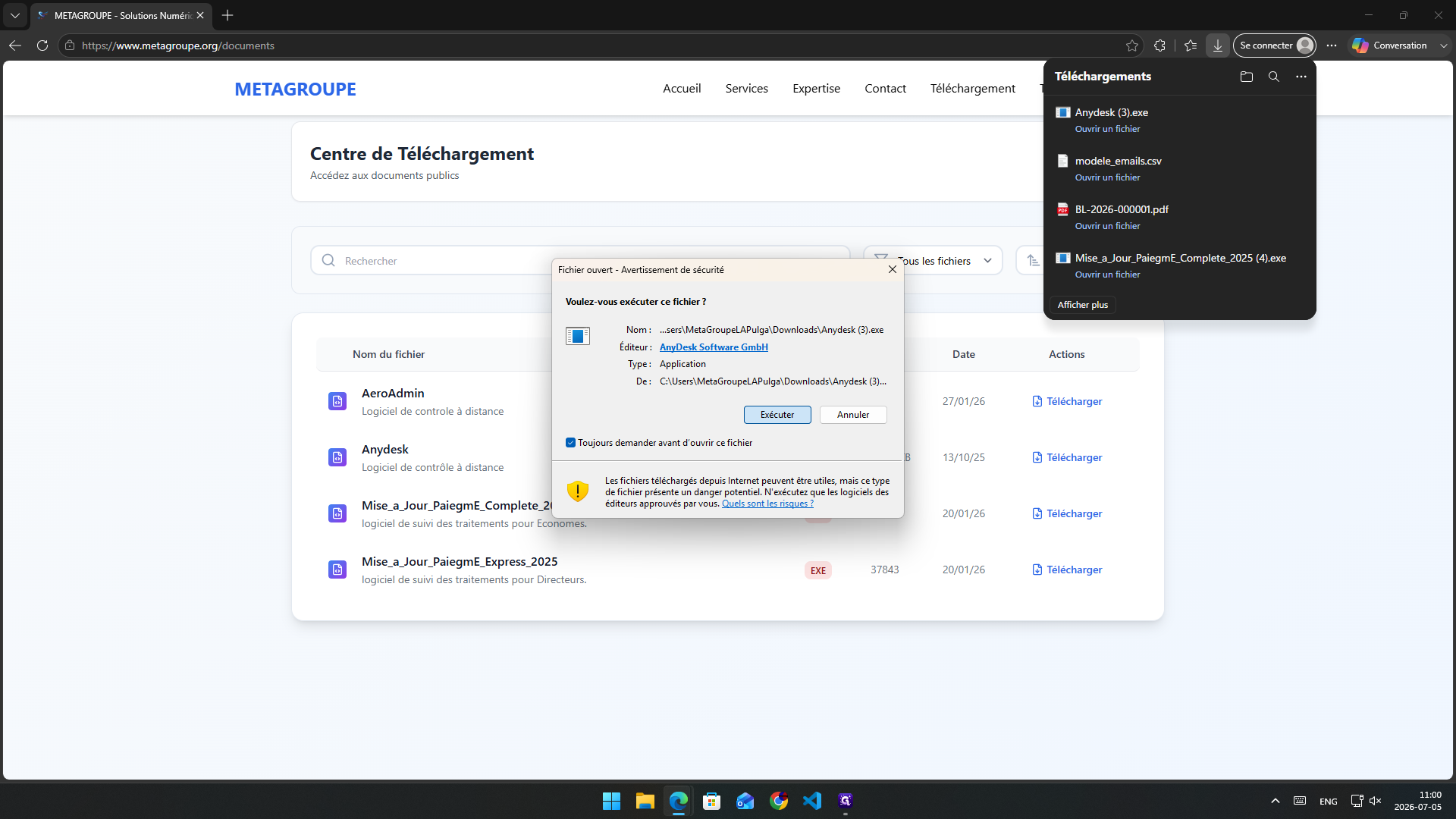 Step #6: Dans la fenêtre d'avertissement de sécurité Windows qui s'affiche, cliquez sur Exécuter pour autoriser le lancement du logiciel.