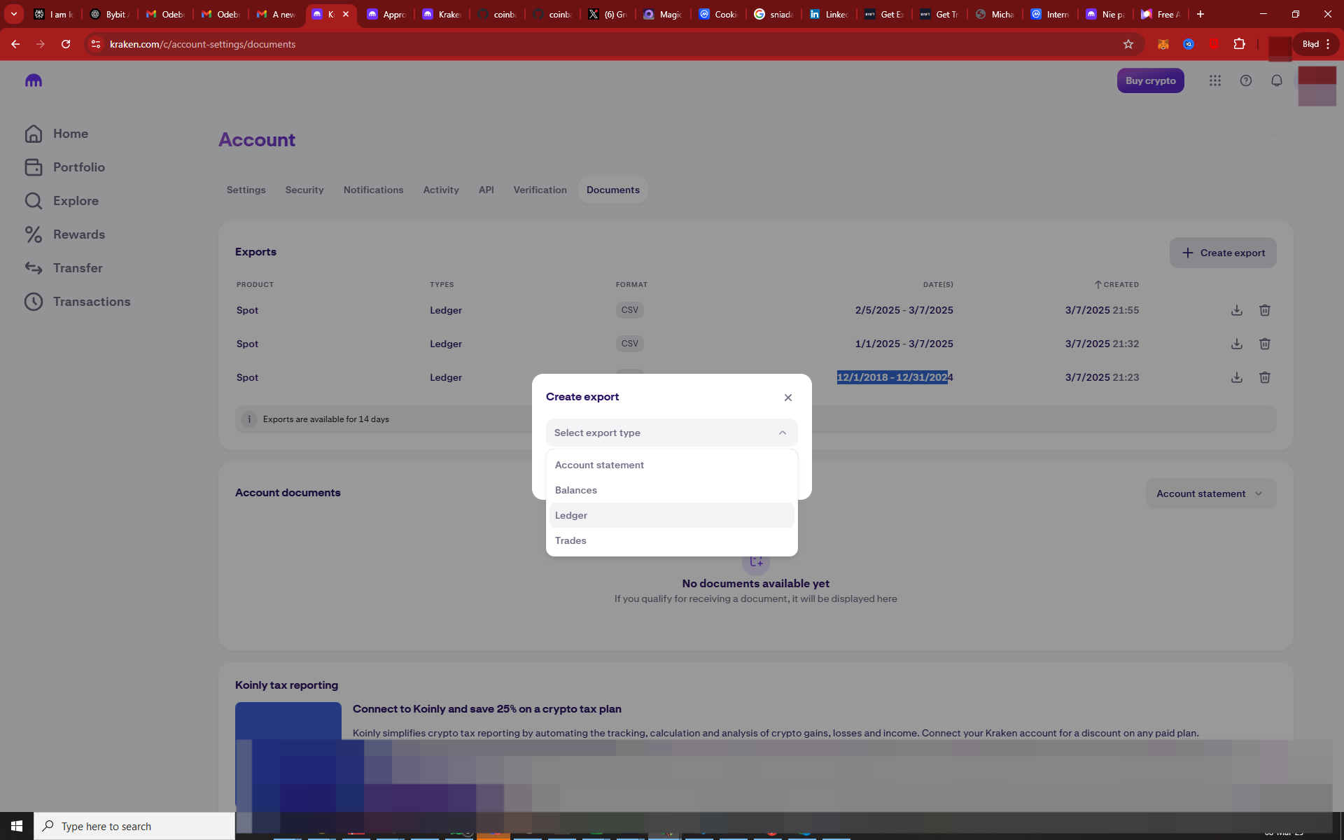 Step #7: Kliknijcie "Ledger"