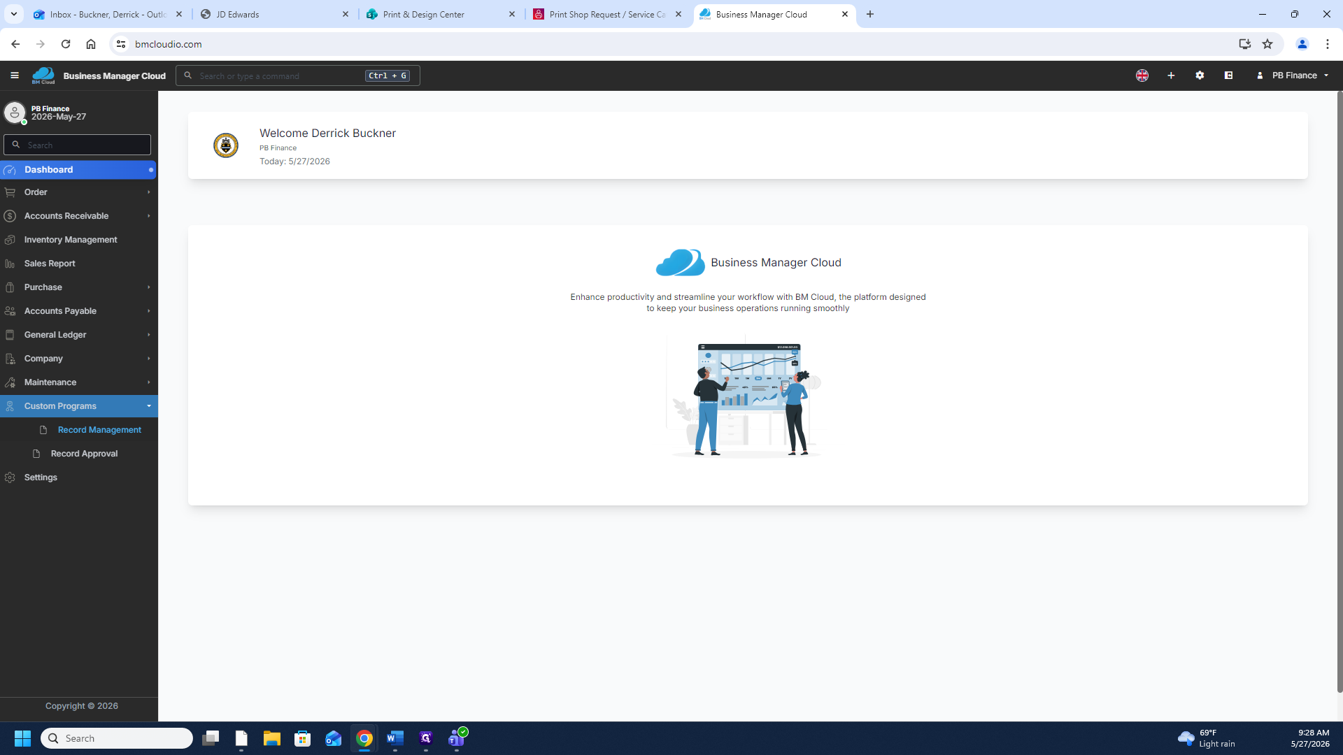 Step #3: Select Record Management from the expanded sidebar options.