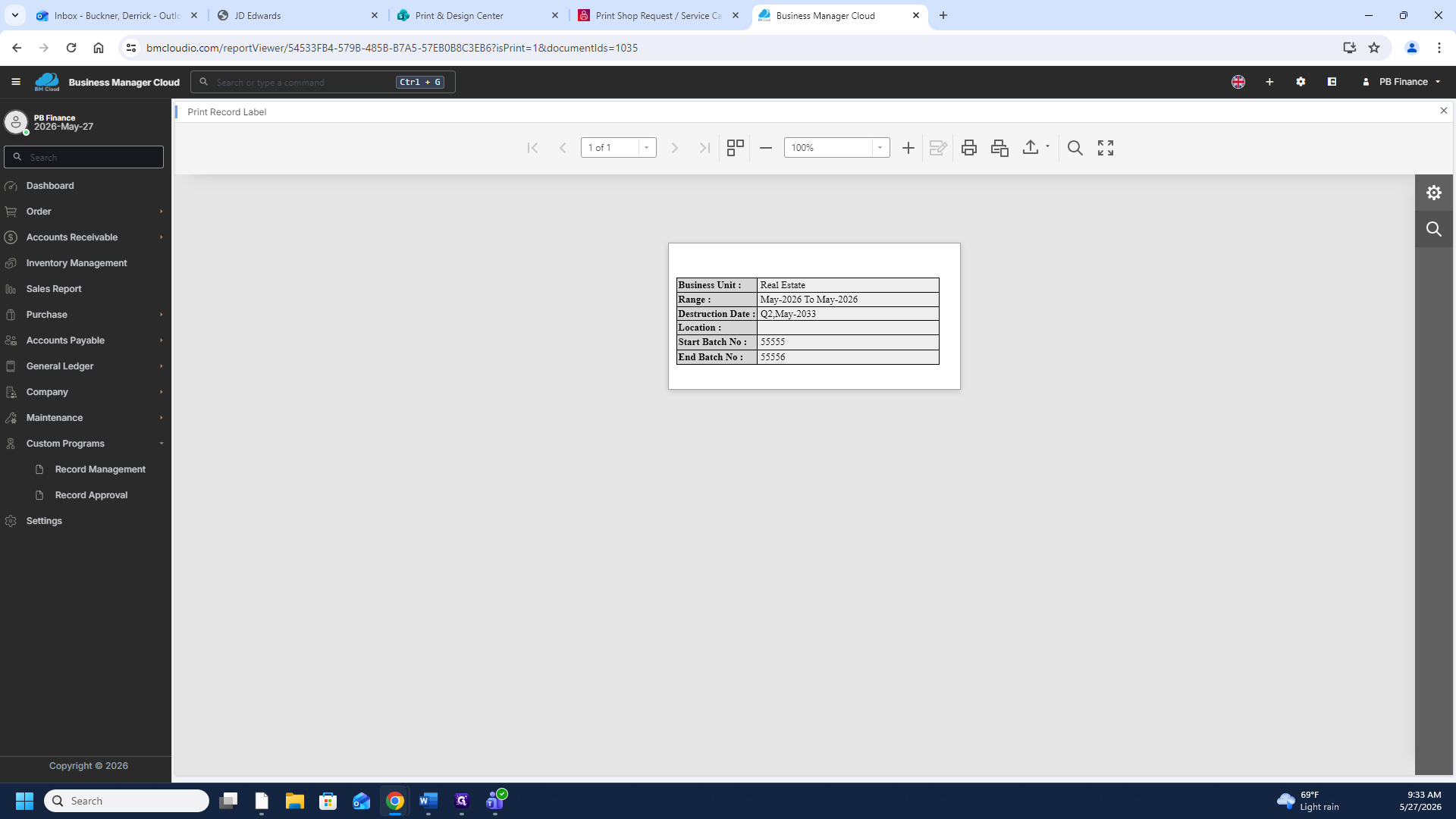 Step #23: Click the × button to close the report viewer and return to the dashboard.