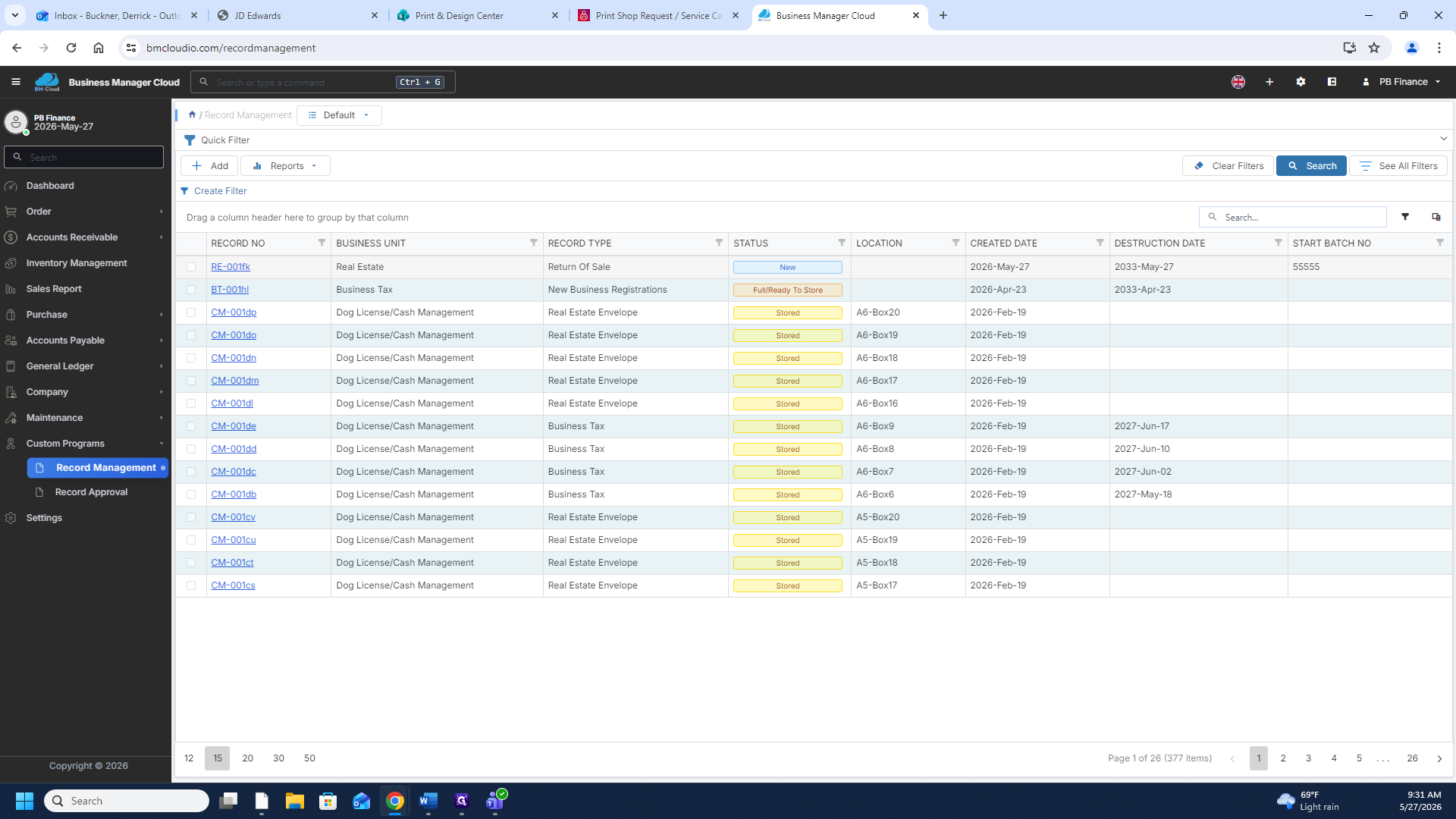 Step #13: From the dashboard, click the ID link of the record you wish to modify (e.g., RE - 001fk).