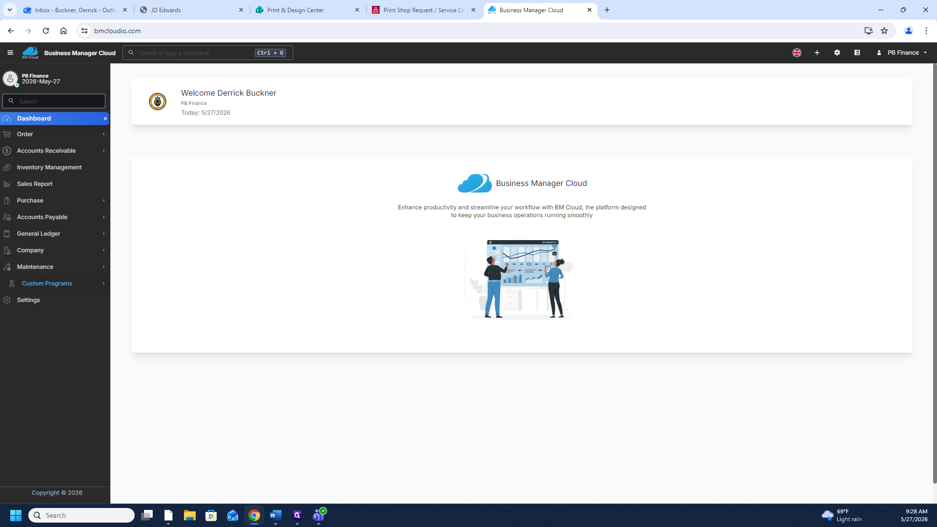 Step #2: In the main navigation menu, click Custom Programs.