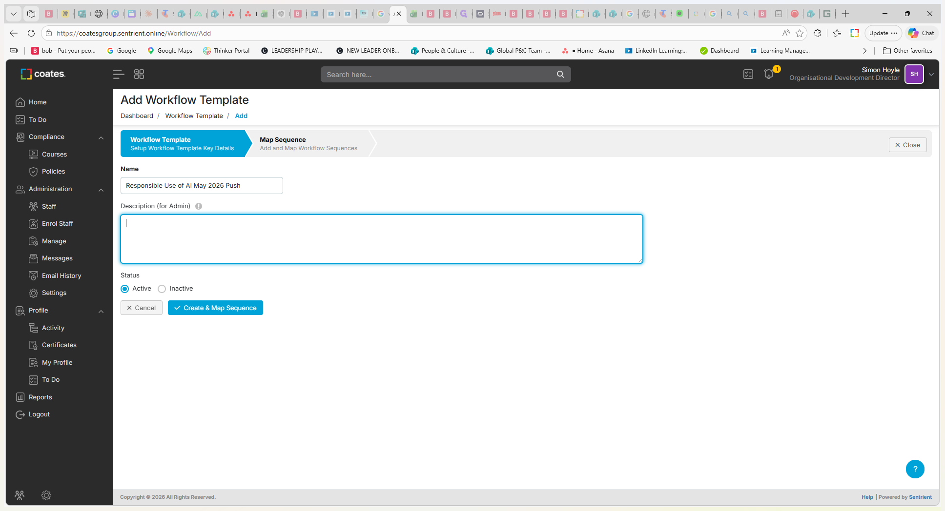 Step #5: Click the description box and enter details outlining the purpose of the template.