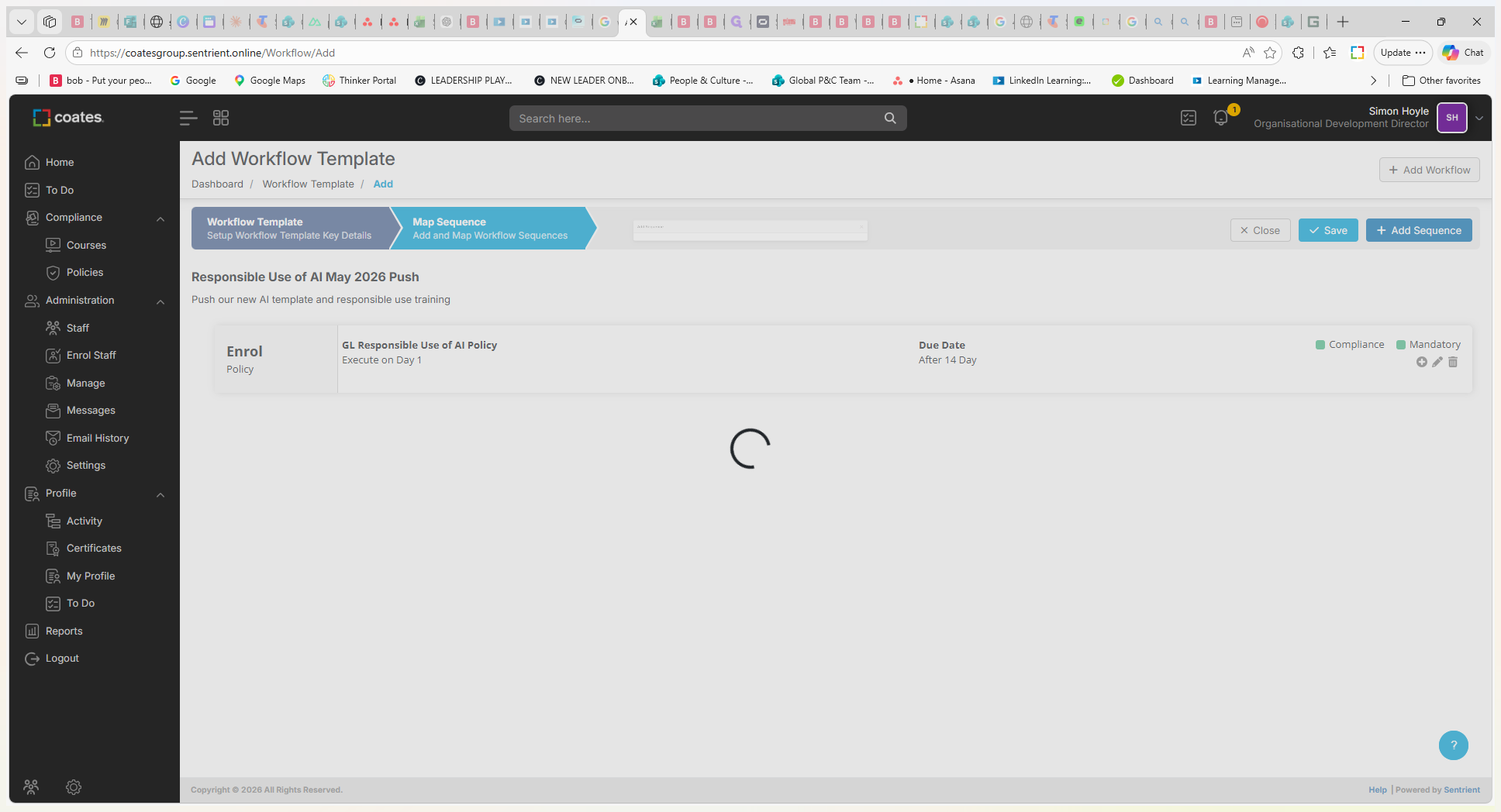 Step #11: Click + Add Sequence again to add a follow-up training course.