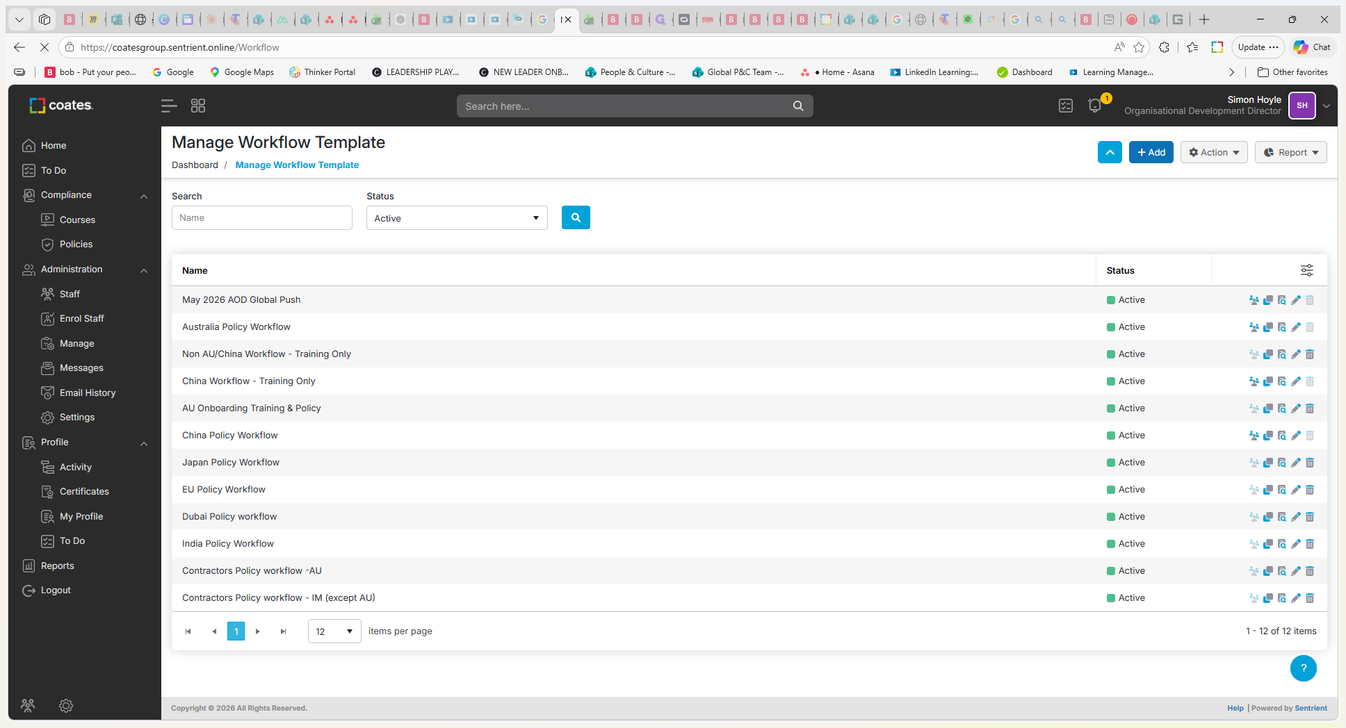 Step #3: Click + Add in the top right to create a new template.