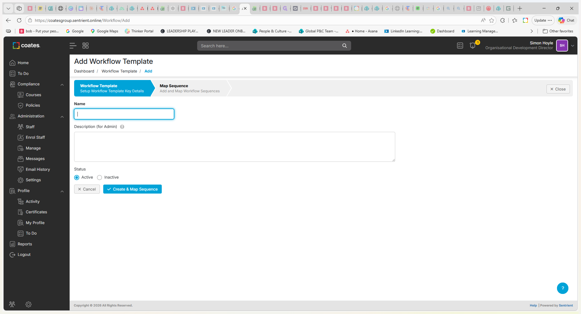 Step #4: Enter a clear name for your workflow template, such as "Responsible Use of AI May 2026 Push".