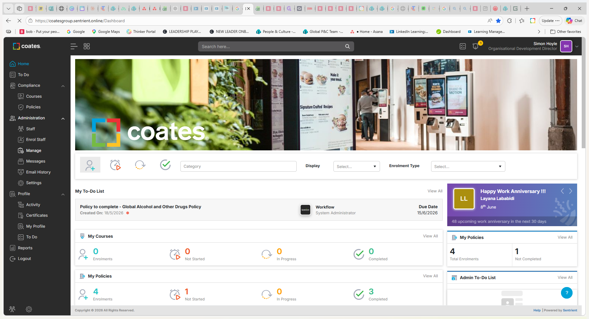 Step #1: Click Manage in the top navigation menu.
