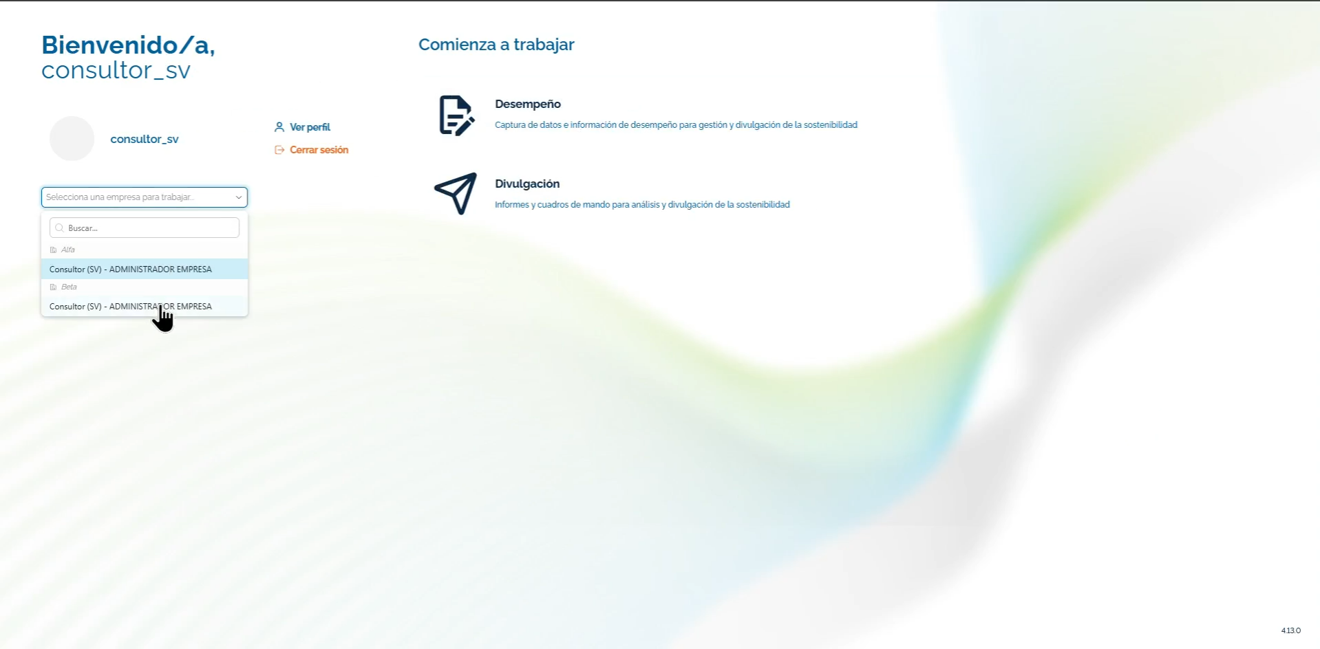 Step #7: Podremos seleccionar nuevamente una empresa en nuestro listado. Si en este caso seleccionamos la empresa Beta: