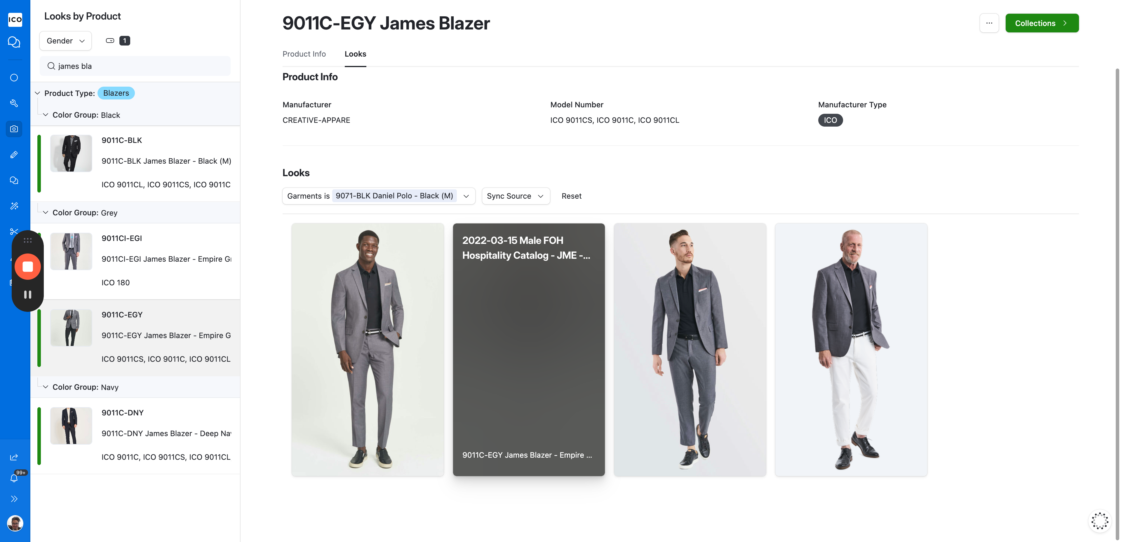 Step #6: Click the look that you like for the collection you're working on to show a sidebar.