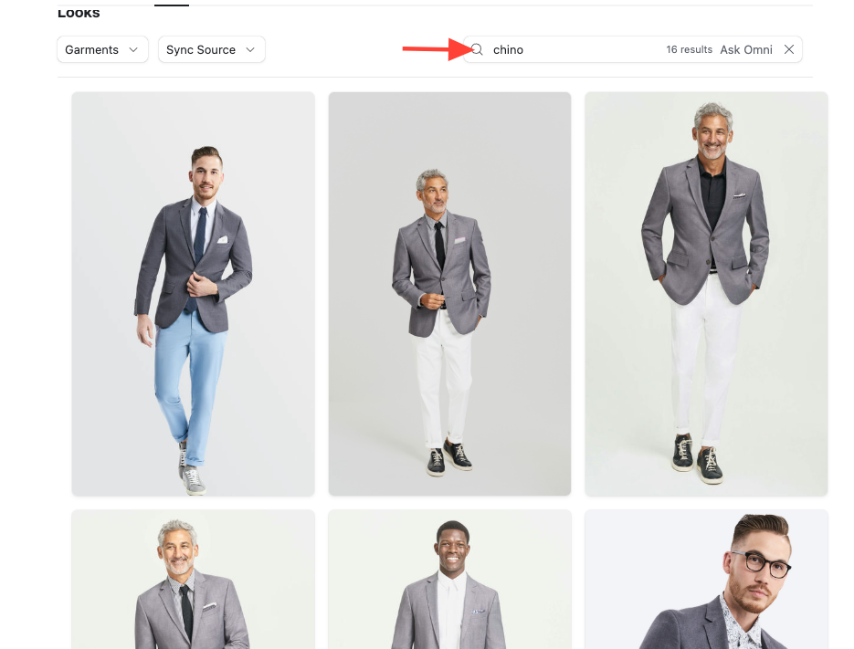 Step #5: Click the search bar and search by Code, Name, Color or Model Number.