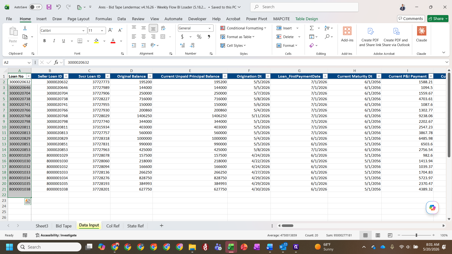 Step #6: Navigate to the Data Input sheet at the bottom of the workbook.