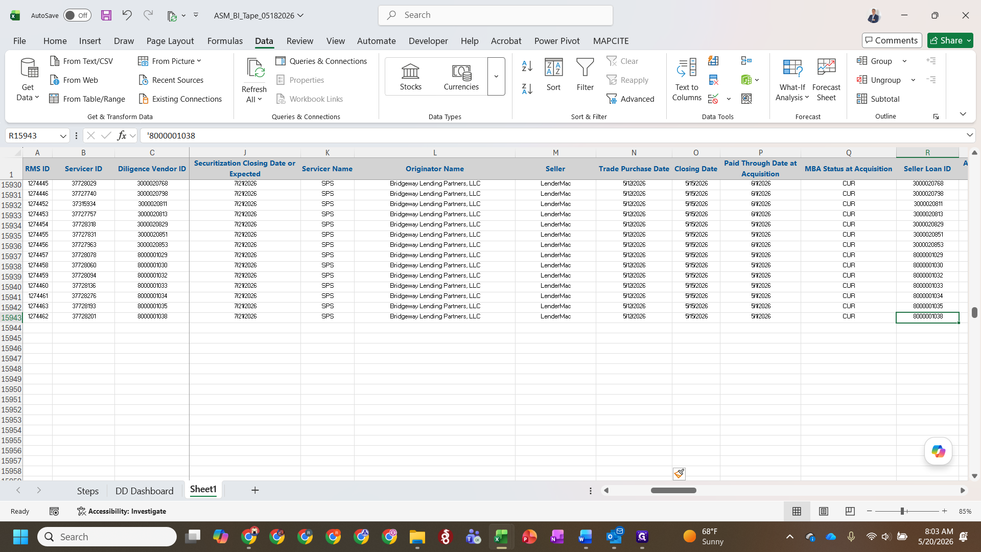 Step #13: Update the Seller ID column for the new rows.
