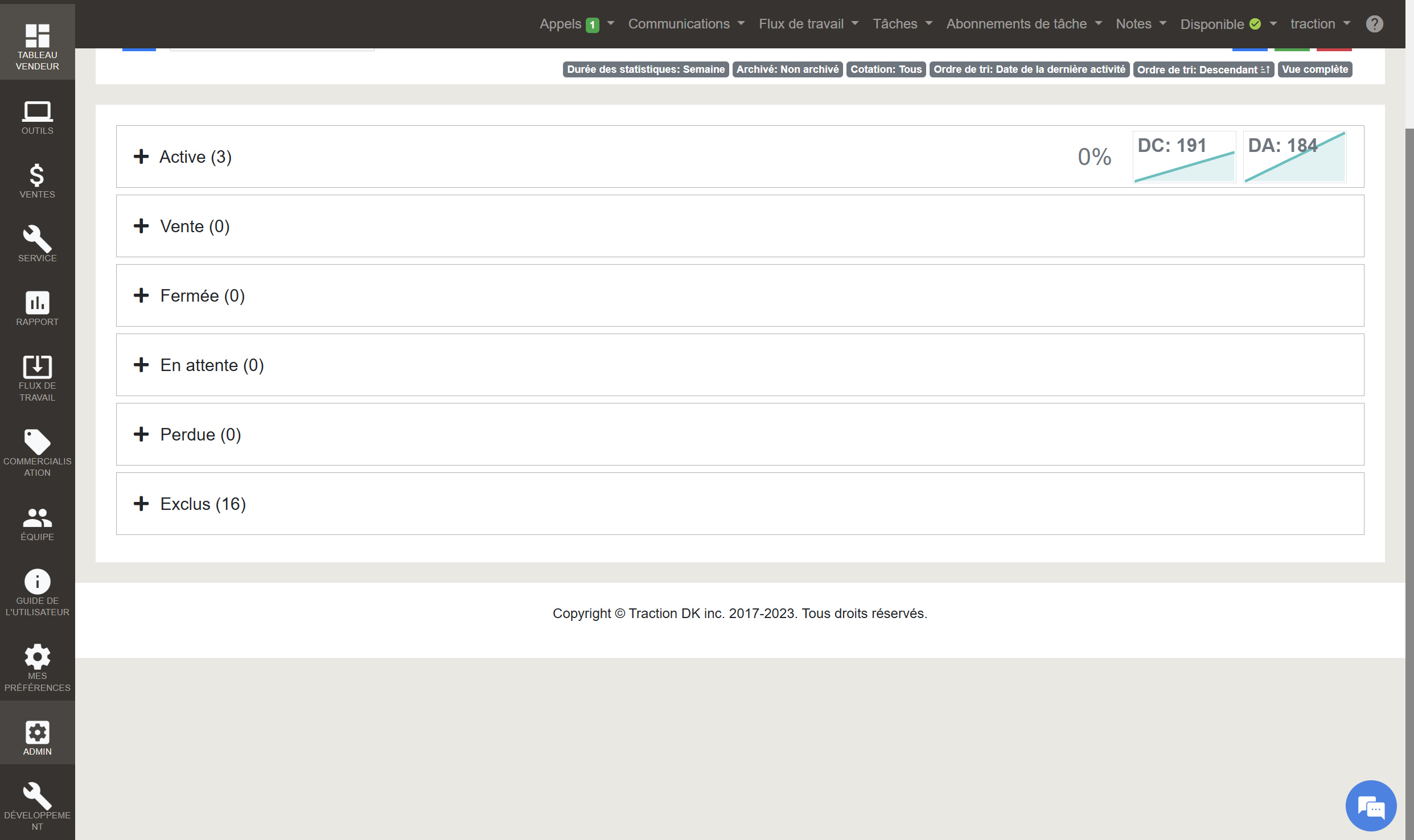 Step #2: Cliquer sur le menu ADMIN