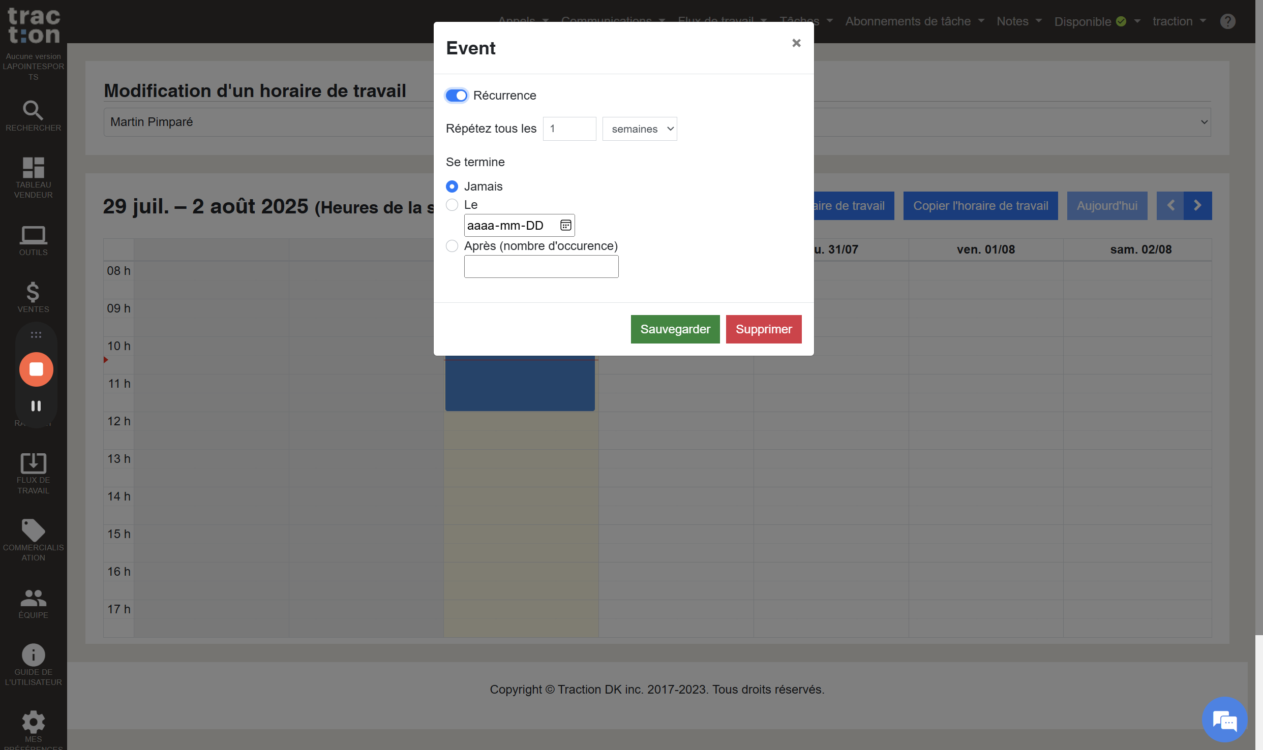 Step #8: Cliquer sur Sauvegarder