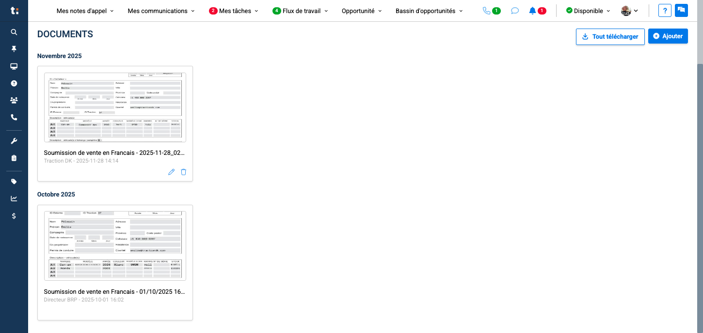 Step #10: Et finalement, vous pouvez cliquer sur la poubelle pour le supprimer de la fiche client.