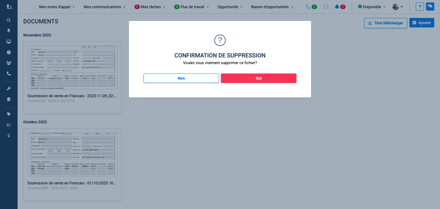 Step #11: Cliquez sur "Oui" pour confirmer la suppression