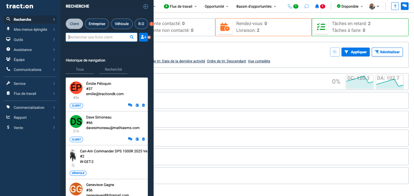Step #2: Recherchez votre client par nom, numéro de téléphone ou numéro de client.