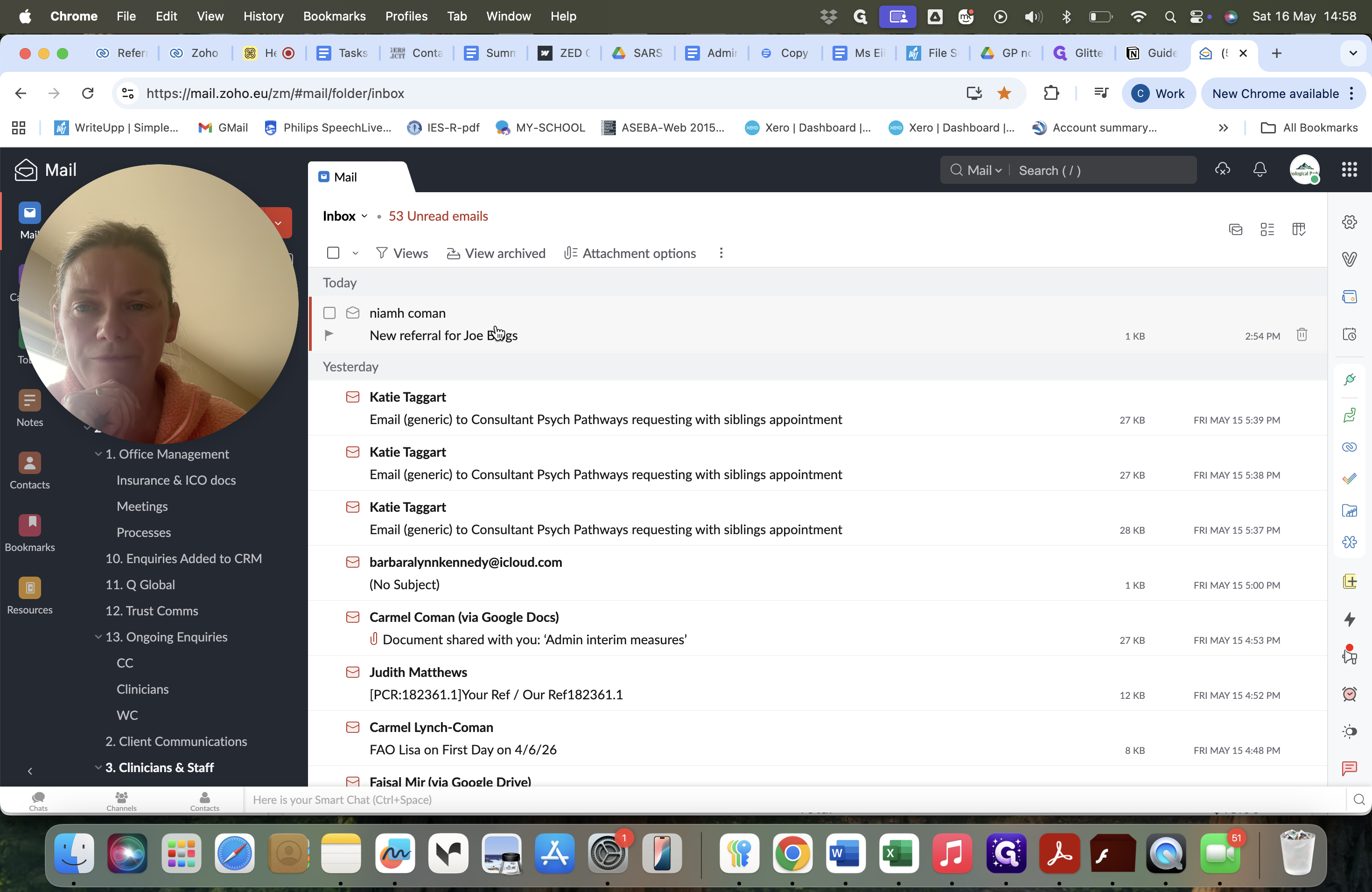 Step #1: Click on the unread referral email in your Zoho Mail inbox.