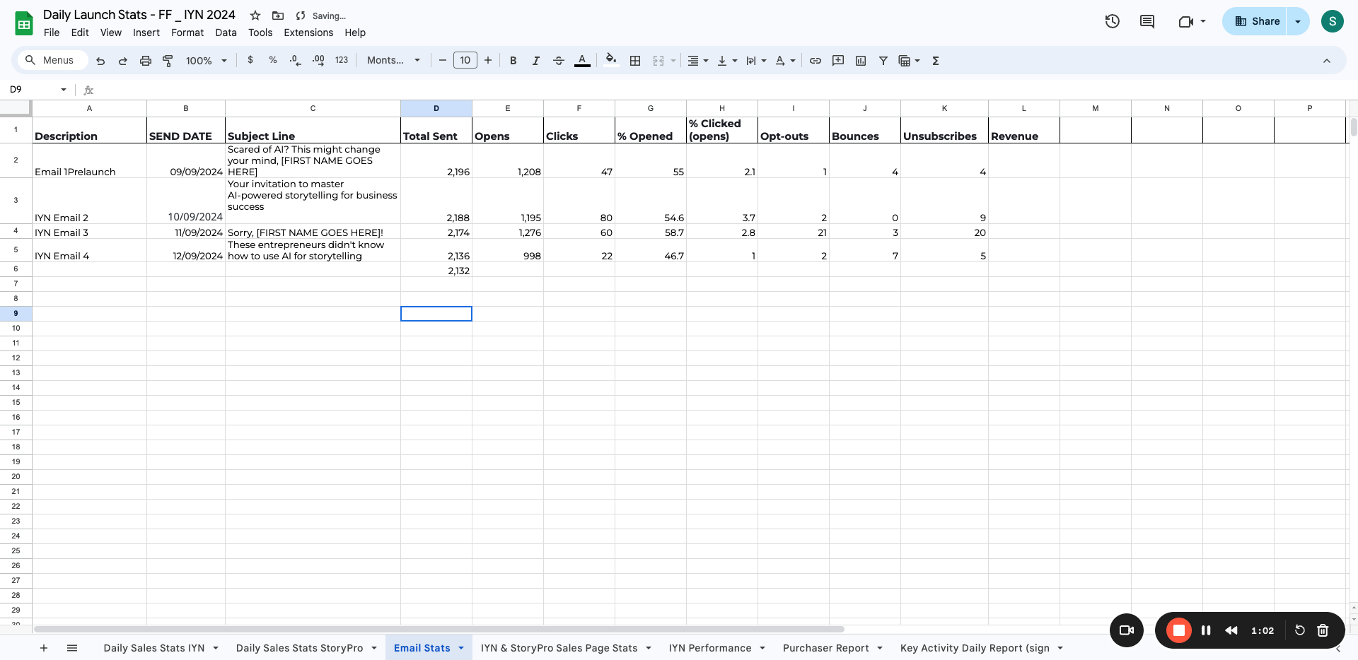 Step #28: enter the recipients number in the correct column
