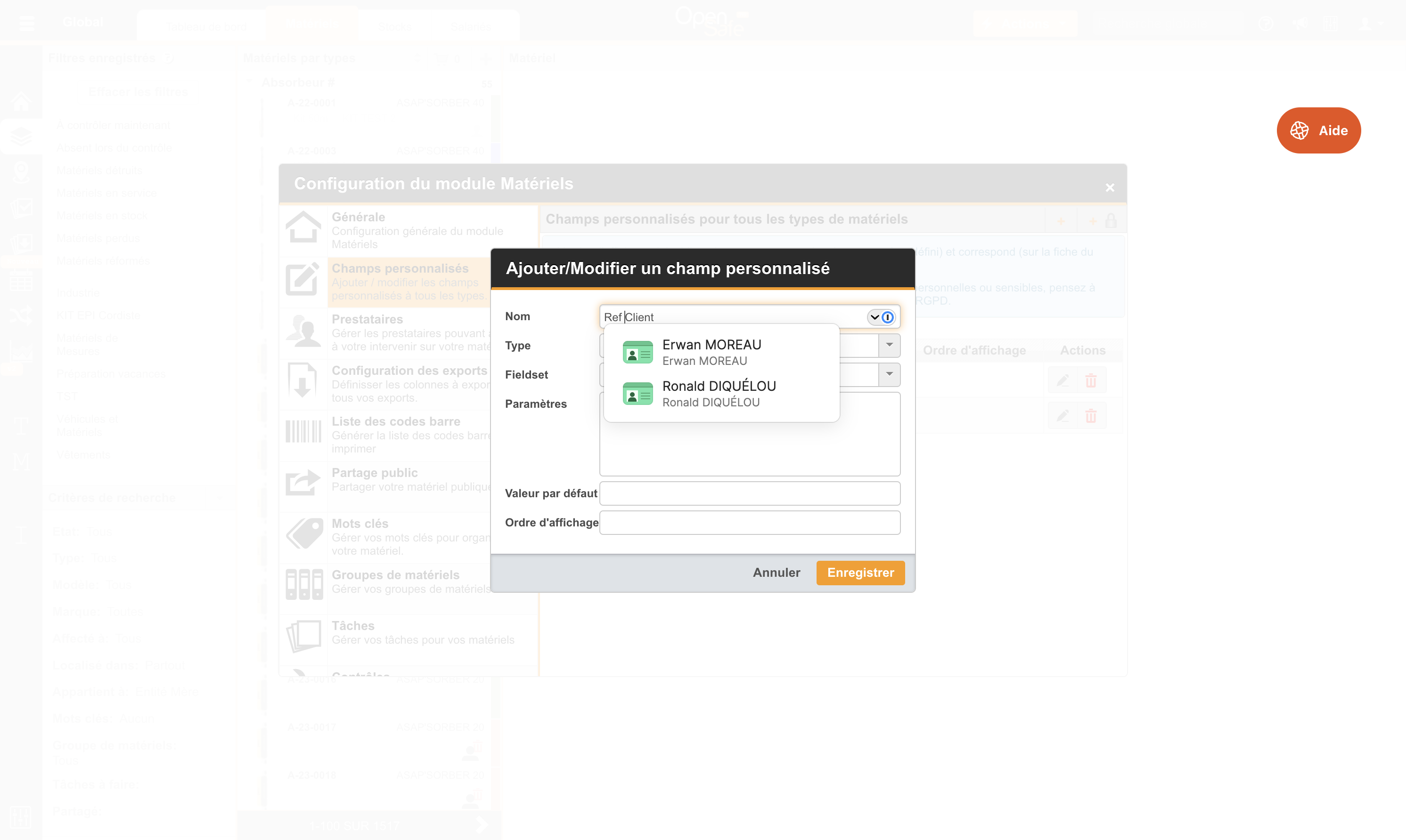 Step #5: Cliquez sur "Ref Client"