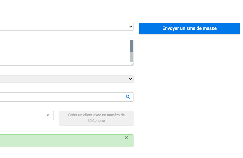 Step #8: cliquez ensuite sur "envoyer un sms de masse" à droite de l'écran