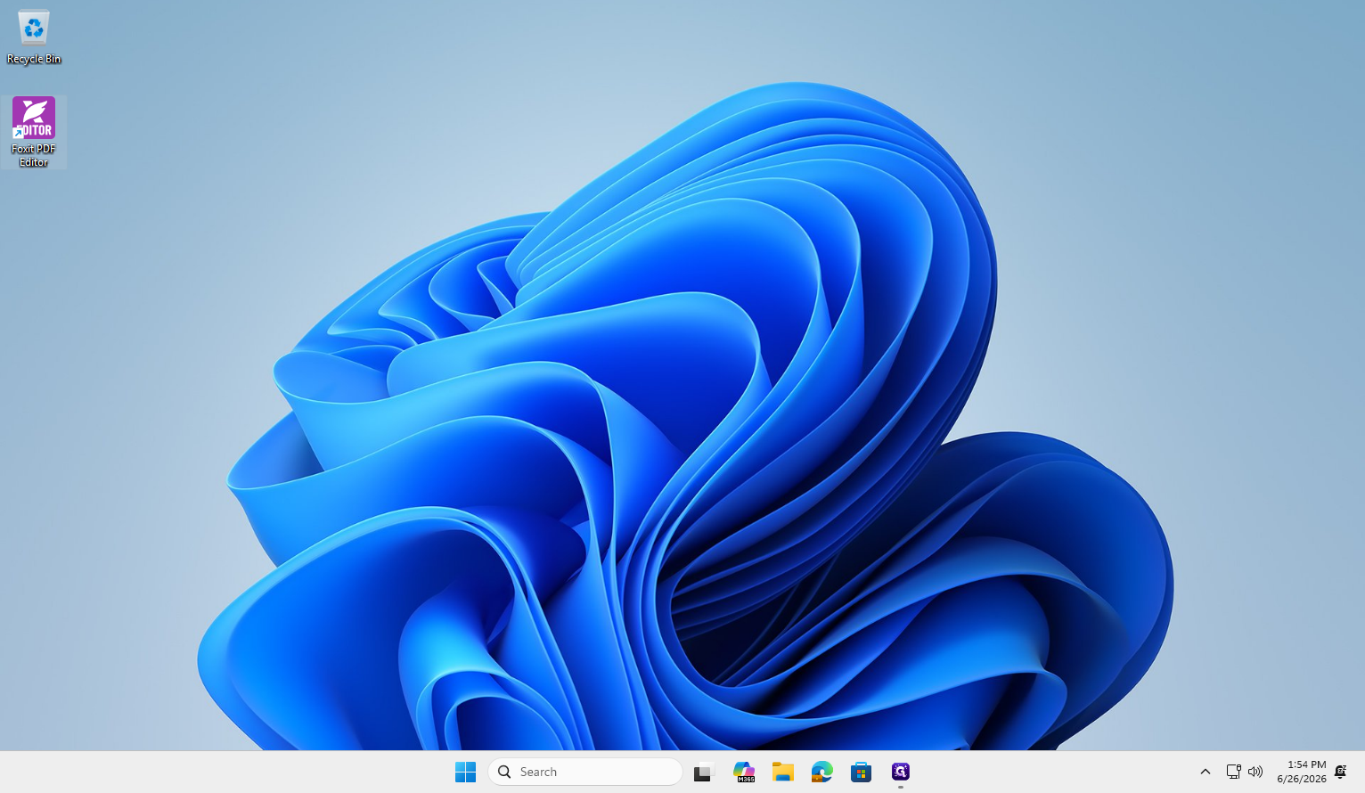 Step #1: Double-click the Foxit PDF Editor icon on your desktop to open the application.