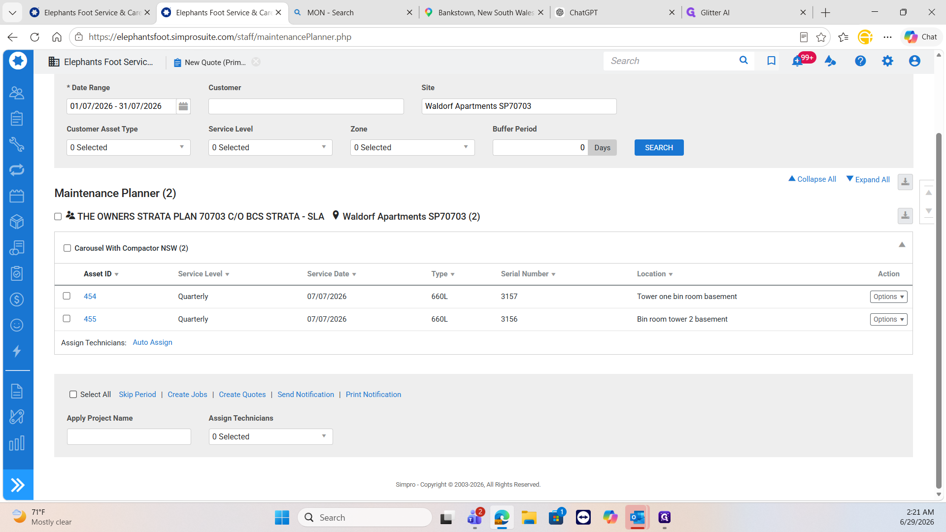 Step #12: Check the Select All box to select all associated customer assets.