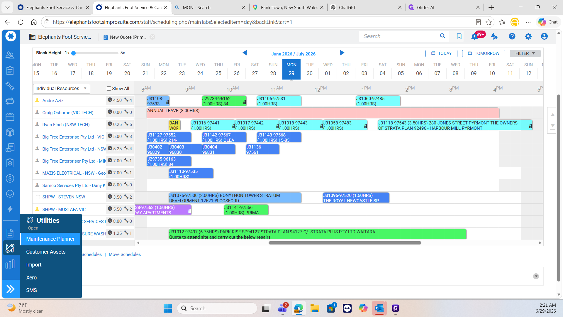 Step #7: Navigate to the Utilities menu and click Maintenance Planner.