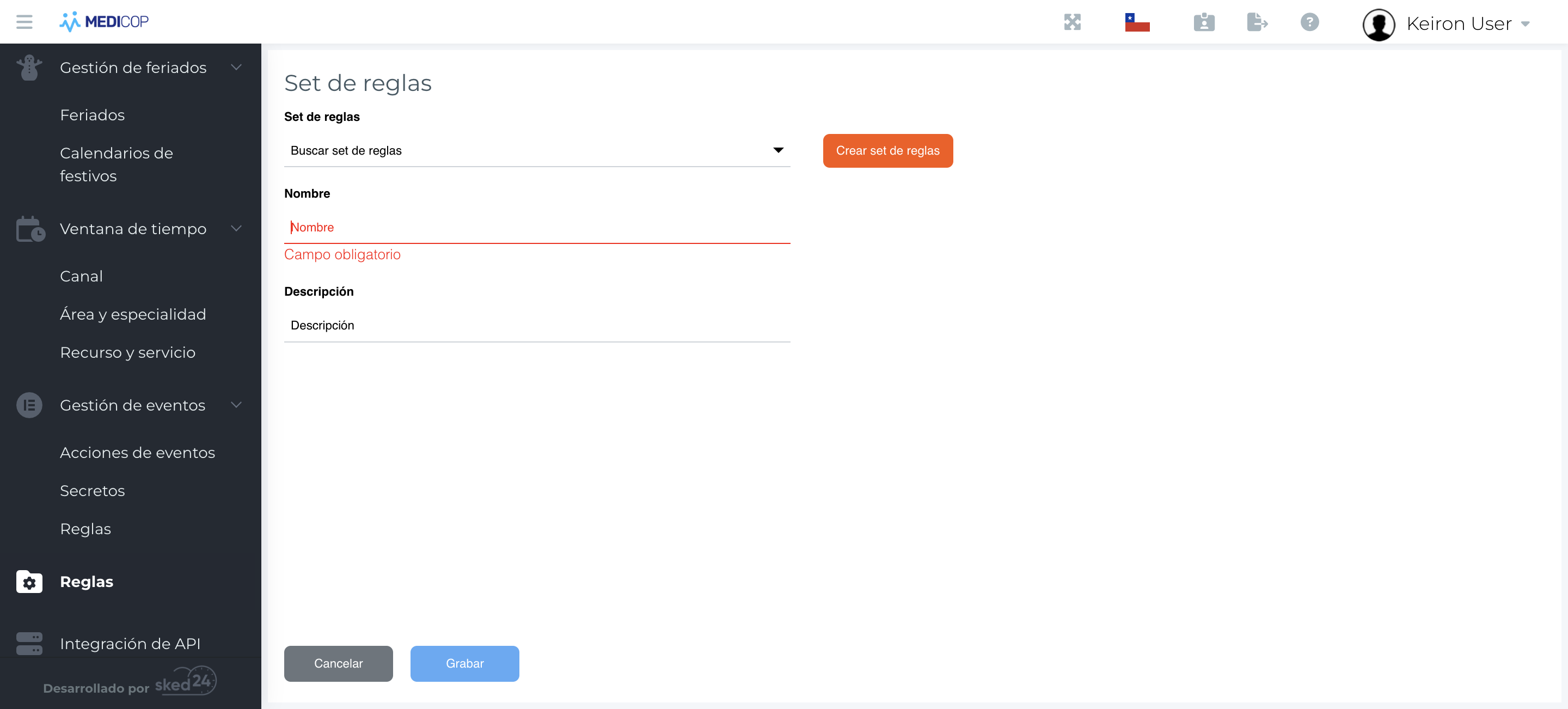 Step #5: Nombren el set de reglas y agreguen una descripción