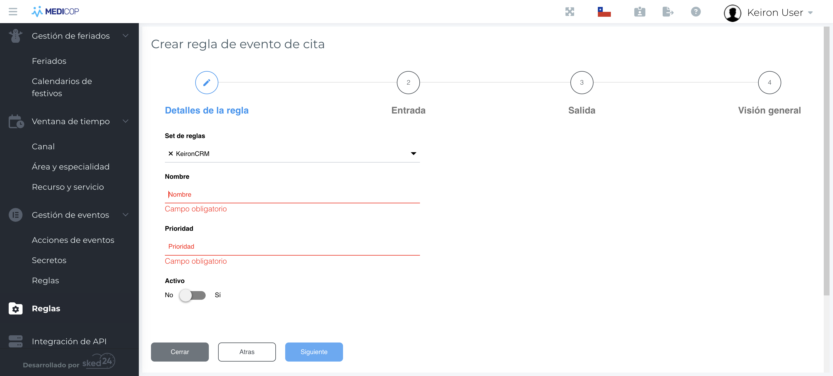 Step #8: Denle un nombre y una prioridad