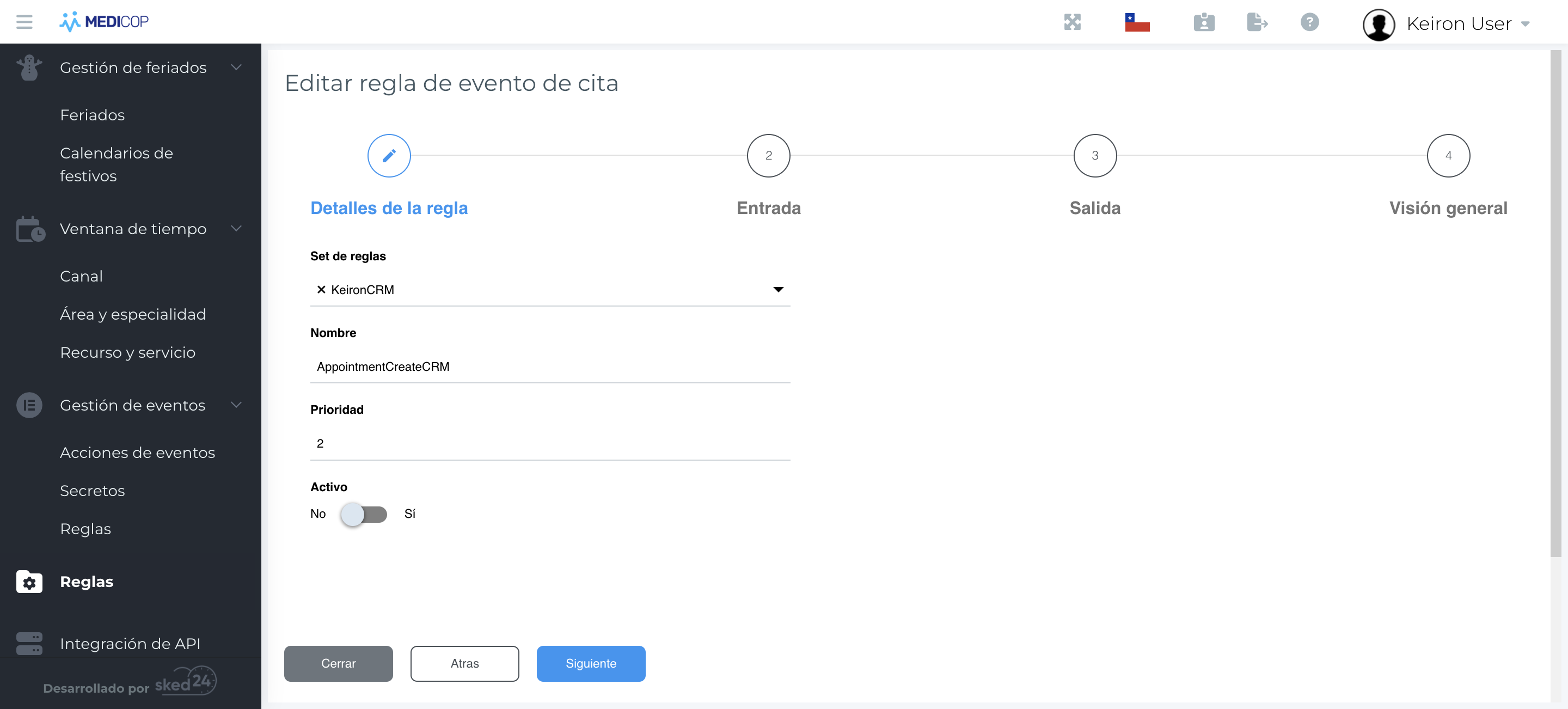 Step #9: No olviden dejar la regla activa