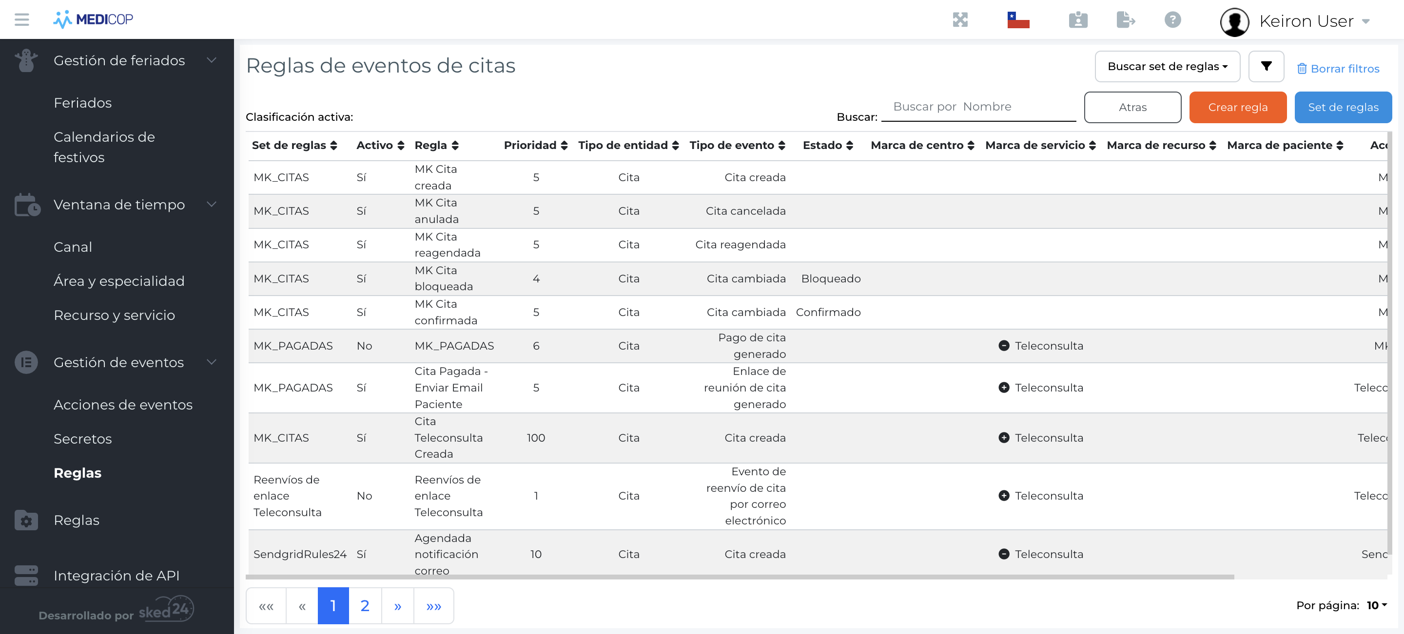 Step #3: Hagan clic en "Set de reglas"