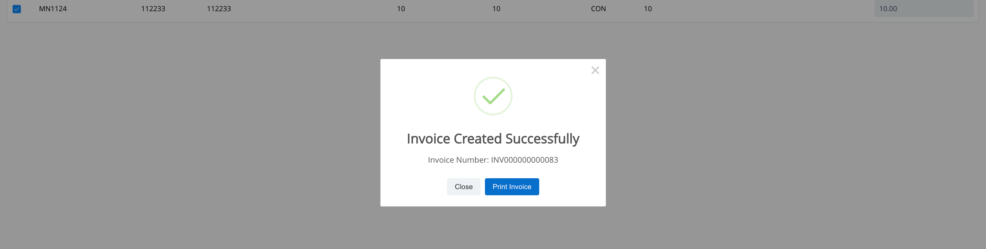 Step #34: Click on "Print Invoice"